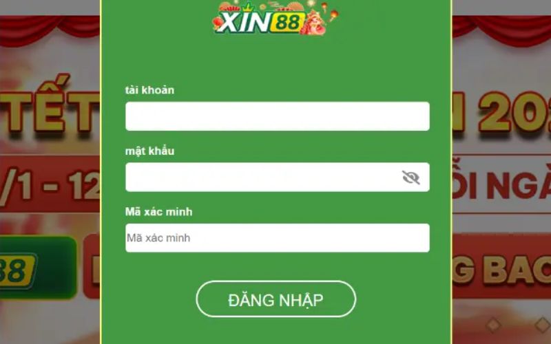 Giao diện đăng ký xin88 dễ dàng