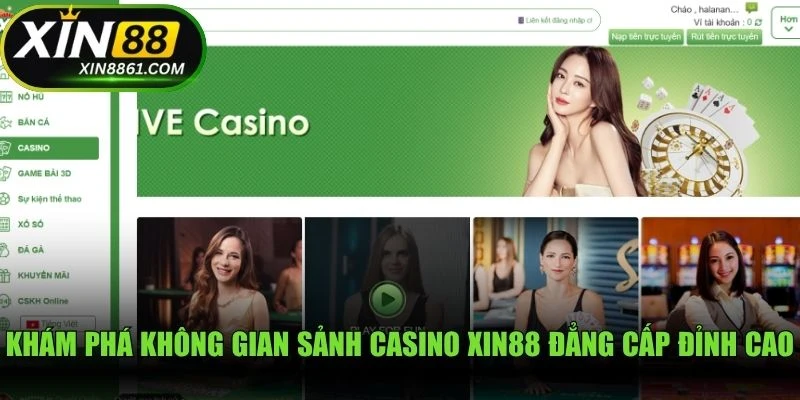 Khám phá không gian sảnh casino XIN88 đẳng cấp đỉnh cao