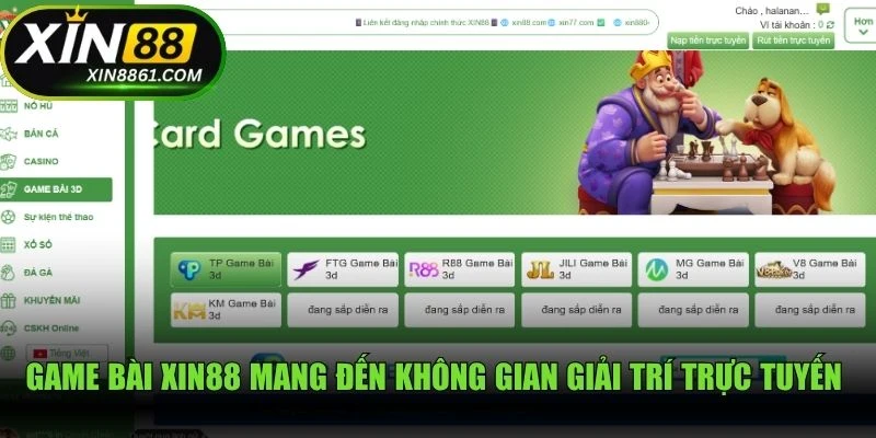 Game bài XIN88 mang đến không gian giải trí trực tuyến đẳng cấp